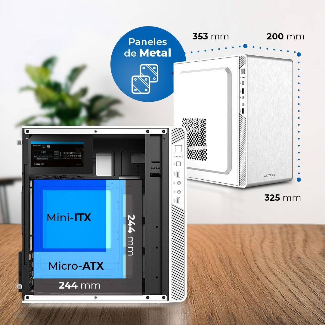 Gabinetes para computadoras  ACTECK GI215F - Vista 4