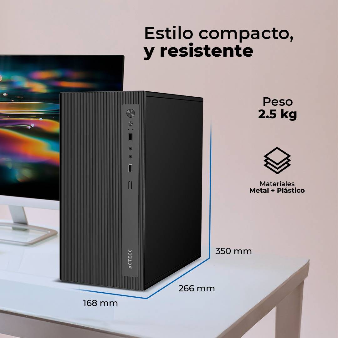 Gabinetes para Computadoras ACTECK PERFORMANCE MINI III GI215M - Vista 4