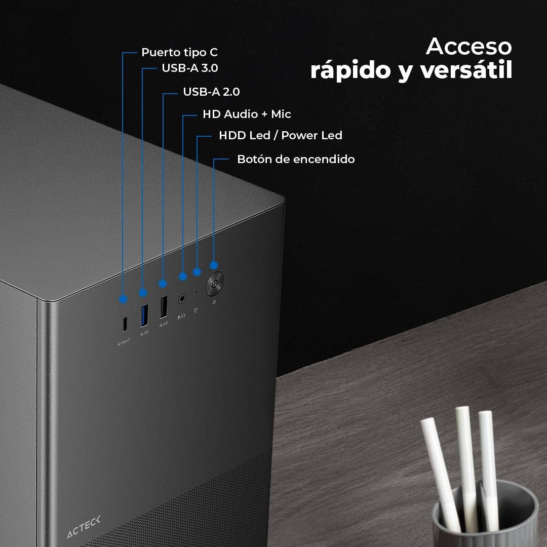 Gabinetes para Computadoras ACTECK REX PRO GI757 - Vista 4