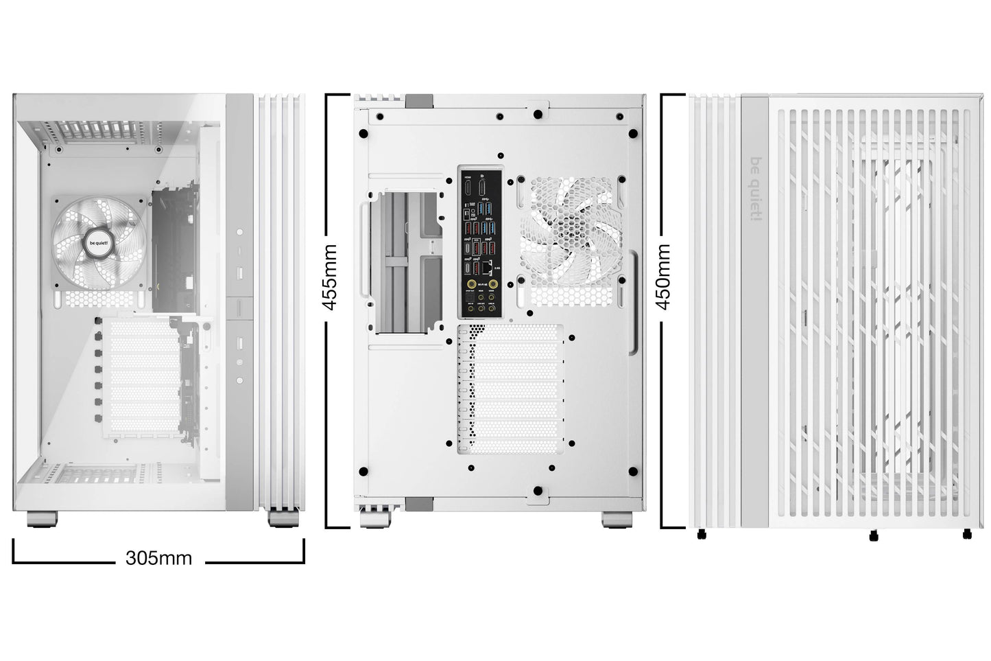 Gabinetes Gaming Be Quiet LIGHT BASE 600 LX WHITE - Vista 5