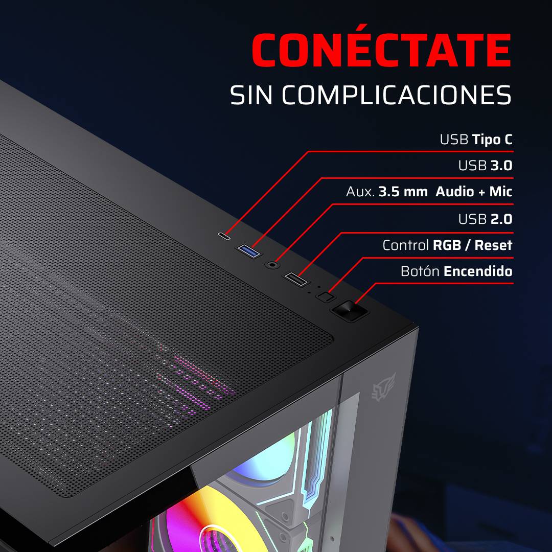 Gabinetes Gaming Balam Rush TANK CORE ULTRA GM925 - Vista 3