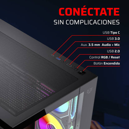 Gabinetes Gaming Balam Rush TANK CORE ULTRA GM925 - Vista 3