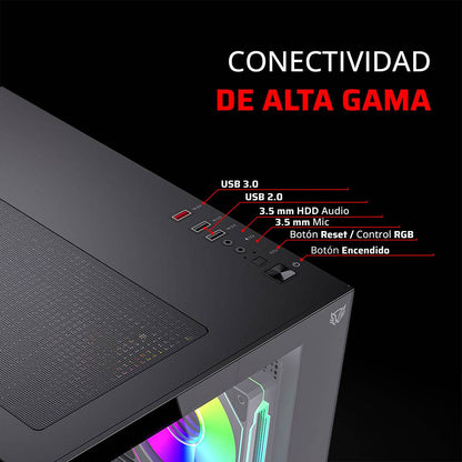 Gabinetes Gaming Balam Rush TANK GLOW MAX 3900 - Vista 3