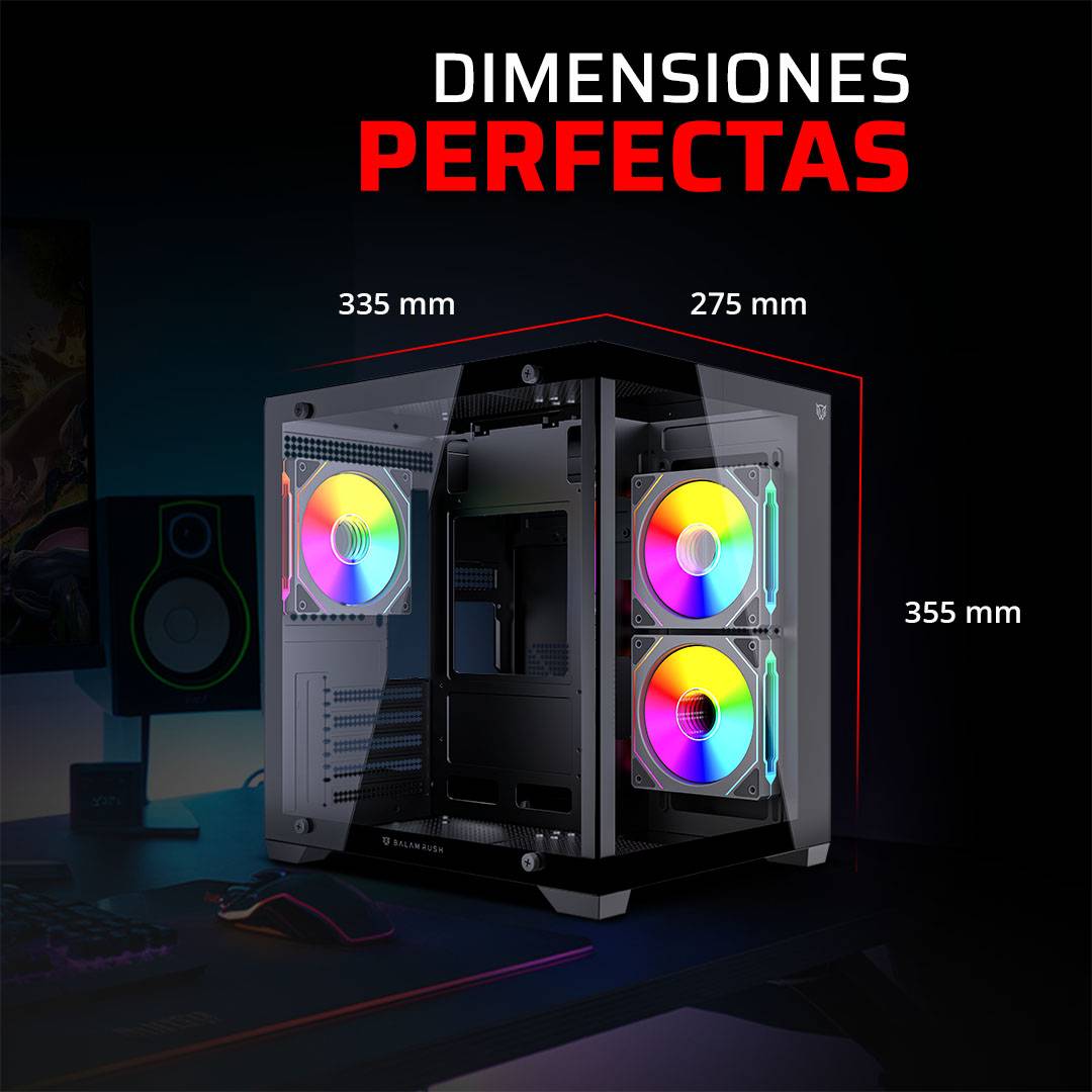 Gabinetes Gaming Balam Rush TANK GLOW MAX 3900 - Vista 4