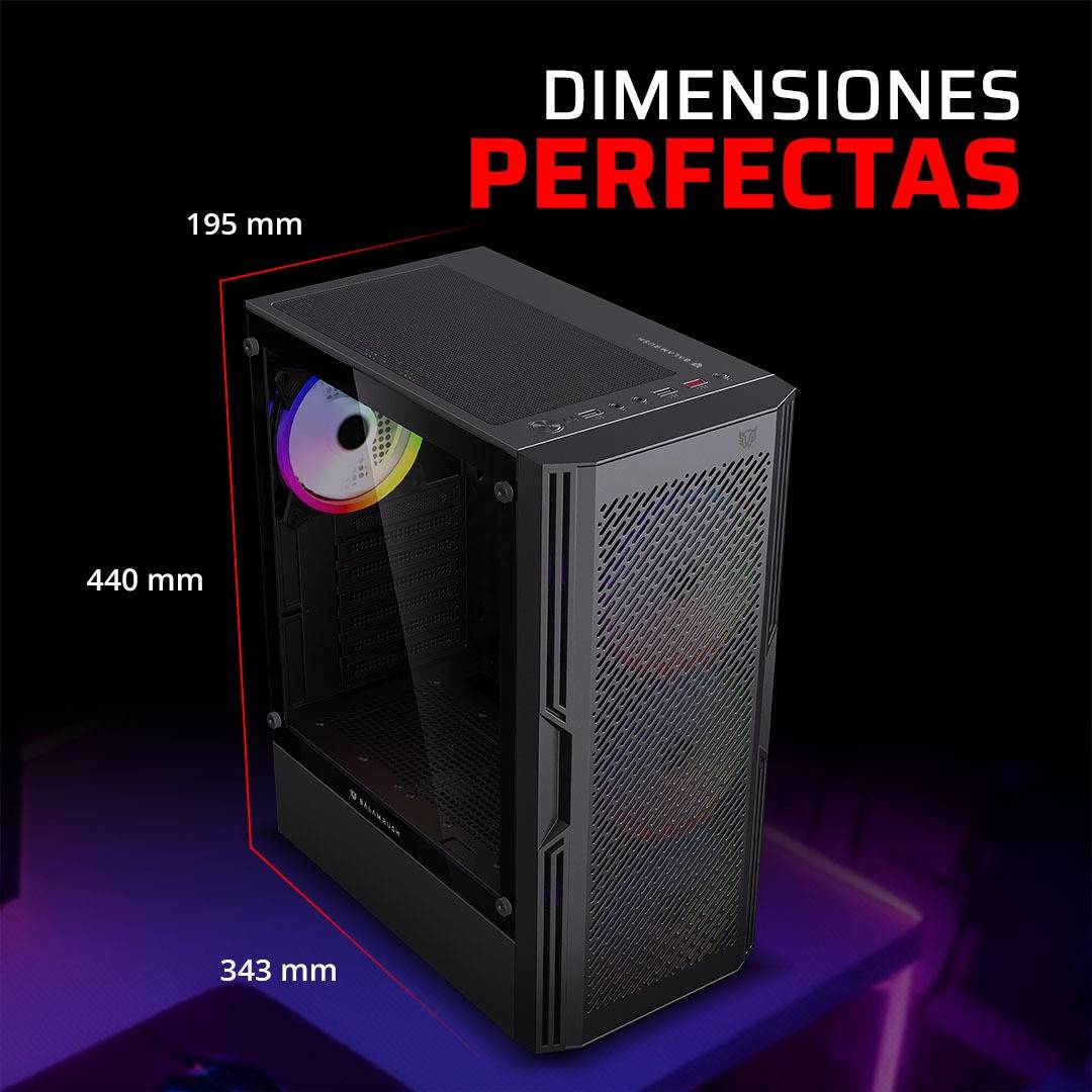 Gabinetes Gaming Balam Rush DRAGONFLY VENTRA GM570 - Vista 2