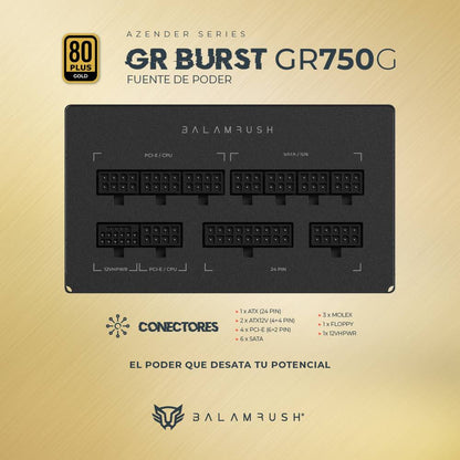 Fuente de poder  Balam Rush GR750G - Vista 4