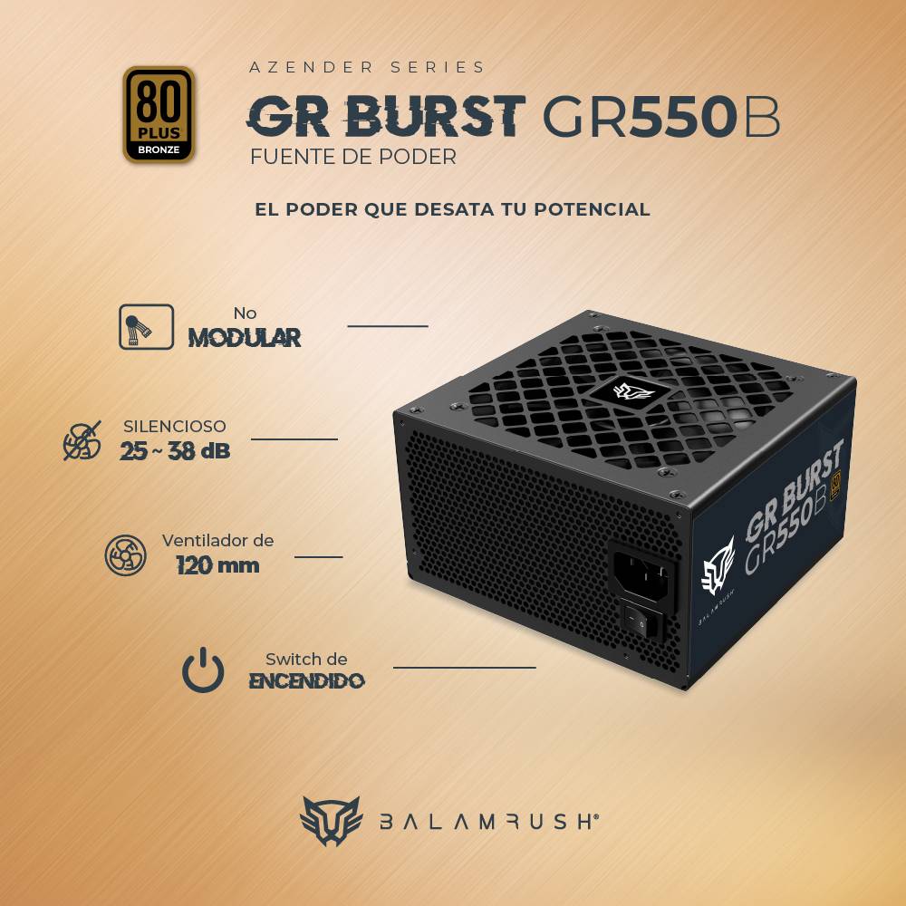 Fuente de poder  Balam Rush GR550B - Vista 3