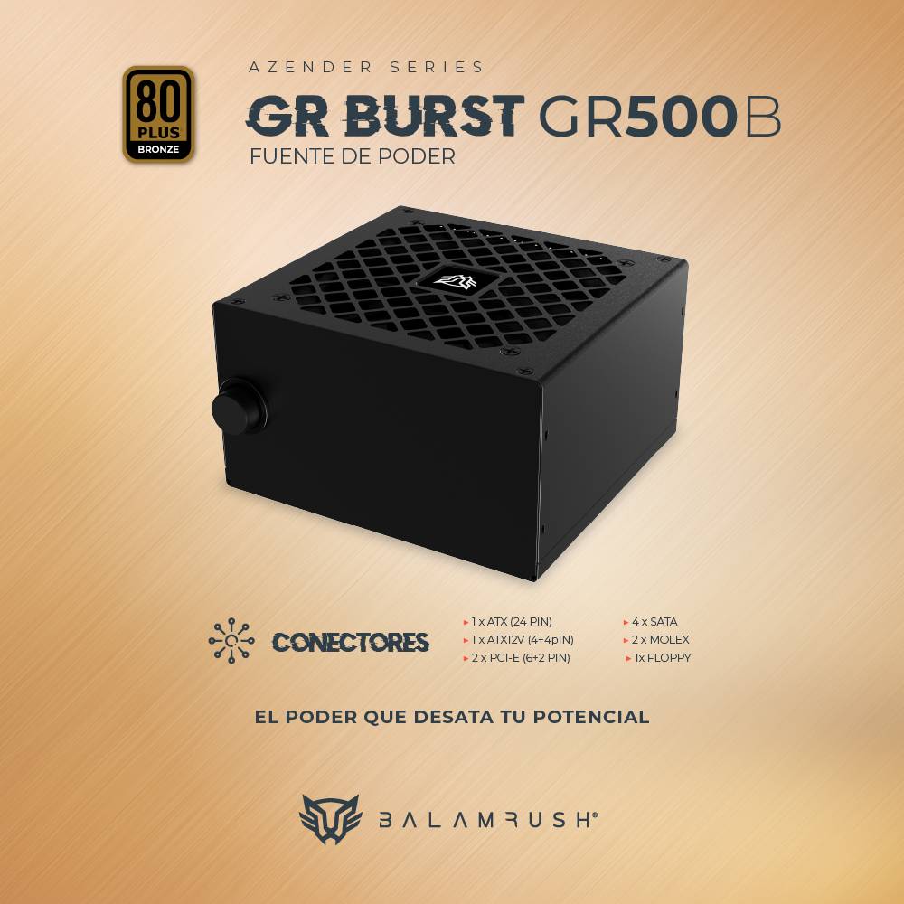 Fuente de poder Balam Rush GR500B - Vista 4