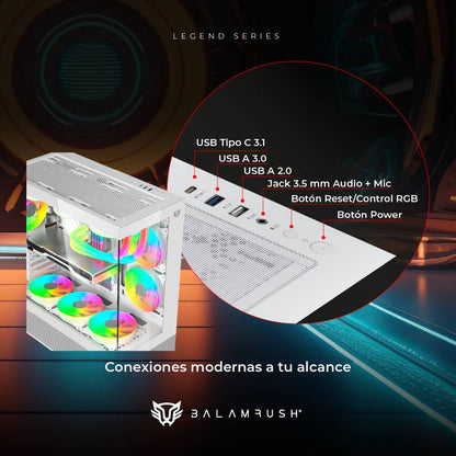 Gabinete Gaming Balam Rush Tank Super - Vista 4