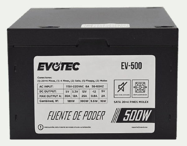 Fuente de Poder EVOTEC EV-500 - Vista 4