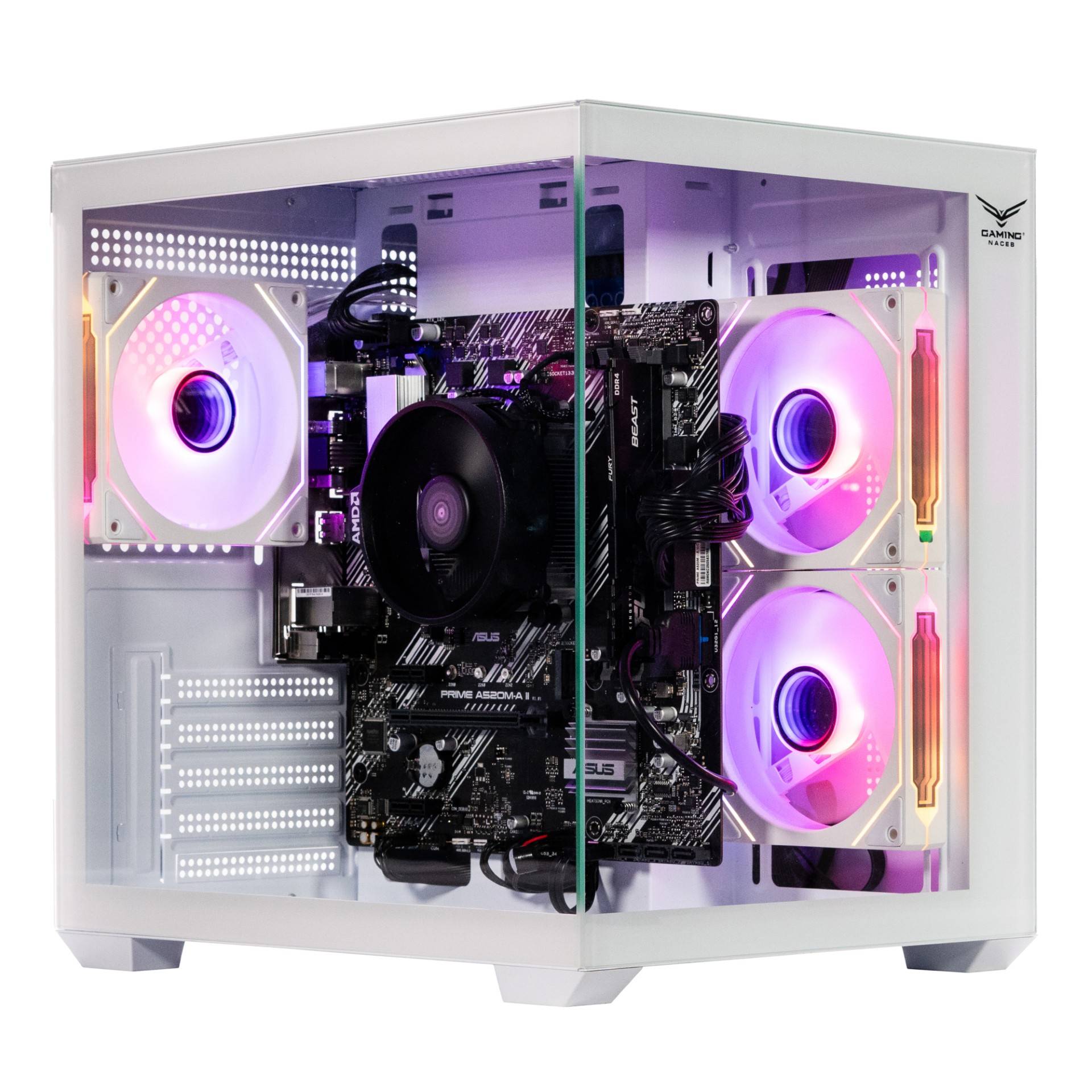 Gabinetes Gaming Naceb Gaming Na-0636B - Vista 2