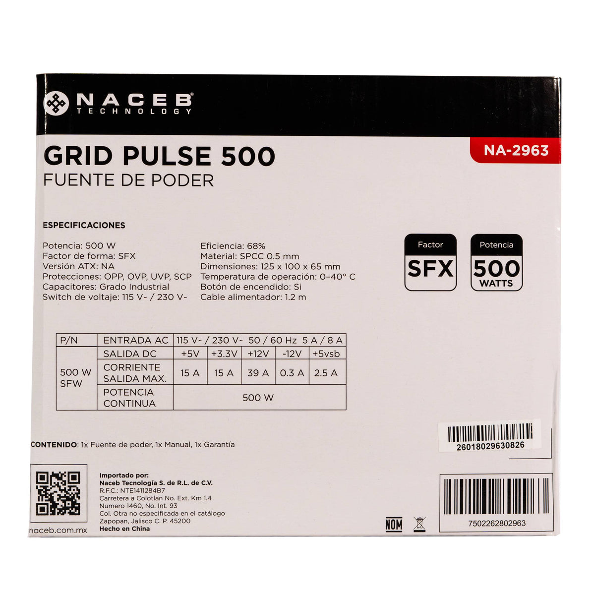 Fuente de poder Naceb Technology NA-2963 - Vista 2
