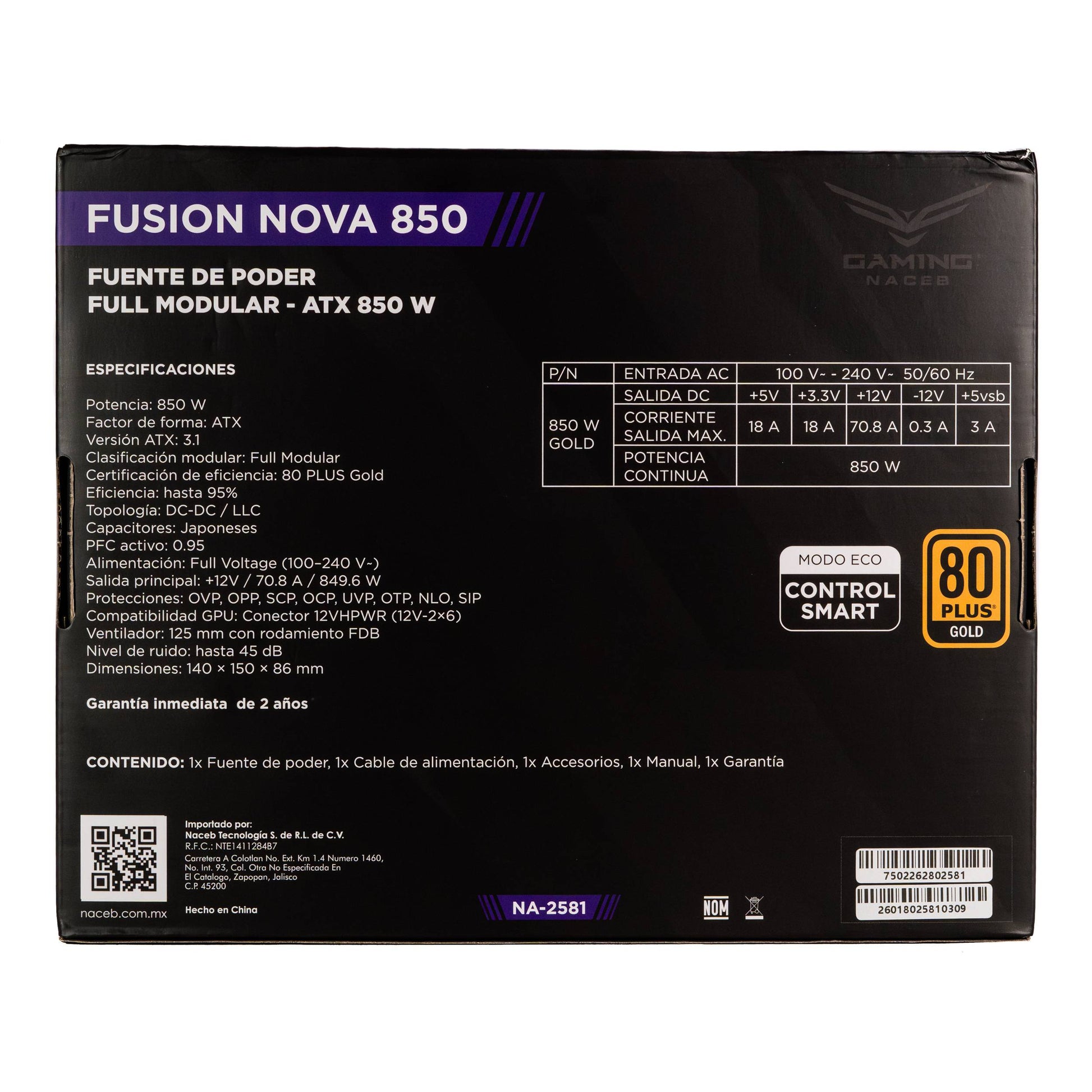 Fuente de poder Naceb Technology NA-2581 - Vista 3