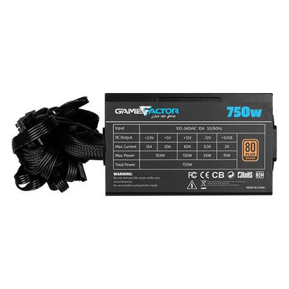 Fuentes de Poder Gaming GAME FACTOR PSG750 - Vista 4