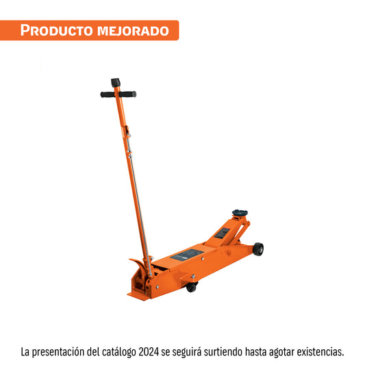 Gato hidráulico de patín 5t profesional, elev rápida, Truper