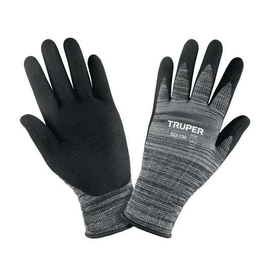 Guantes de nylon recubiertos de nitrilo arenoso, XCH, Truper