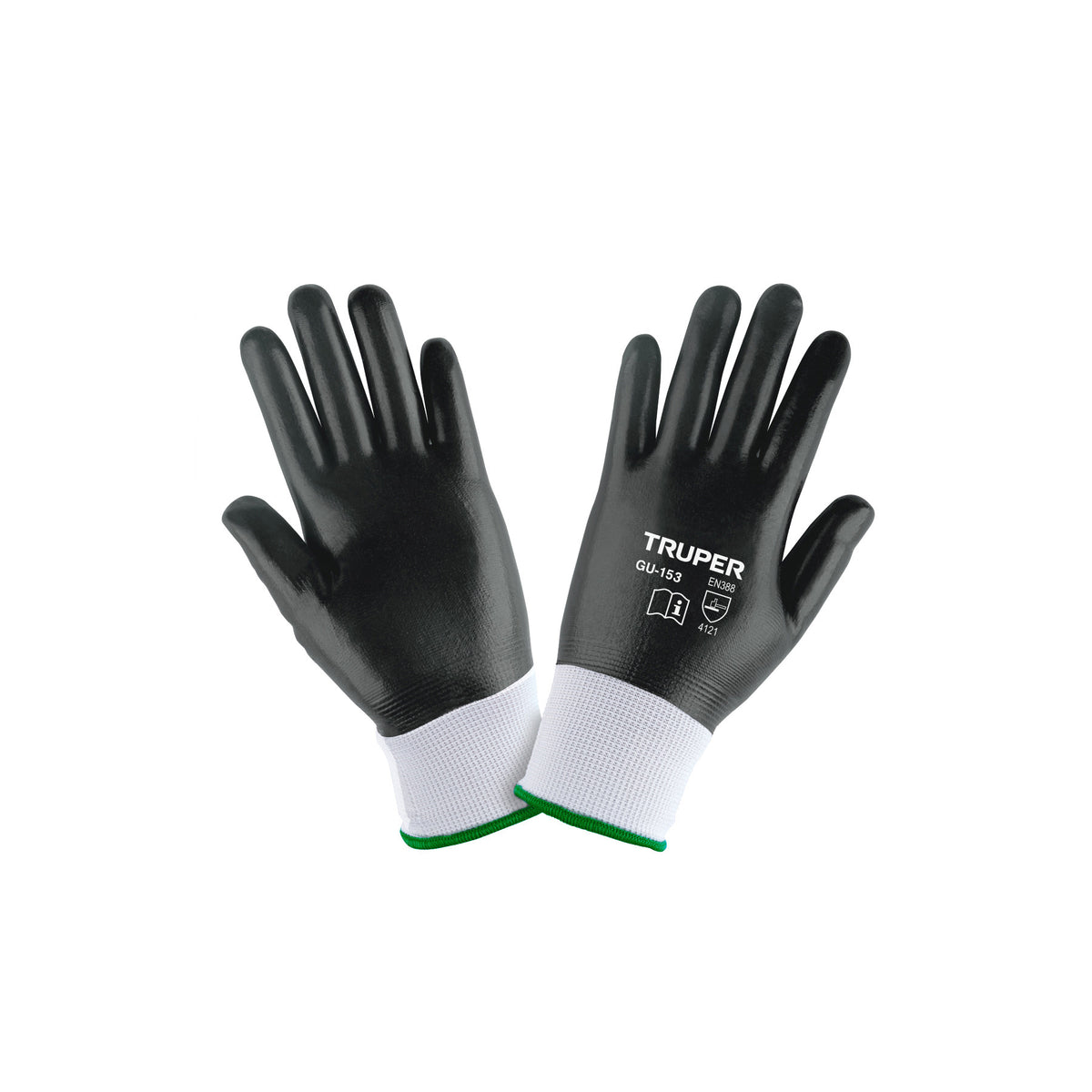Guantes de poliéster recubiertos de nitrilo, G, TRUPER