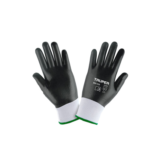 Guantes de poliéster recubiertos de nitrilo, G, TRUPER