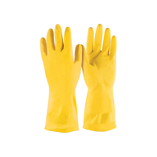 Guantes de látex para limpieza, amarillos, XG, Pretul
