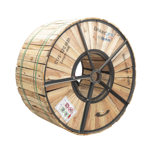 Carrete de 4 Kil�metros (13123.36 Pies) de Fibra �ptica para Exterior G.652D, Armada, Monomodo de 12 Hilos, Loose Tube, Color Negro, para Instalaci�n en Ducto Subterr�neo o Enterrado Directo