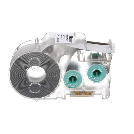 Casete de Etiquetas de Poliolefina de Cinta Continua, Tubo Termocontr�ctil, 8.6 mm de Ancho, 2.4 Metros (7.87 Pies) de Largo, Para Cables de 1.5 a 4.8 mm (18-12 AWG) de Di�metro, Color Blanco