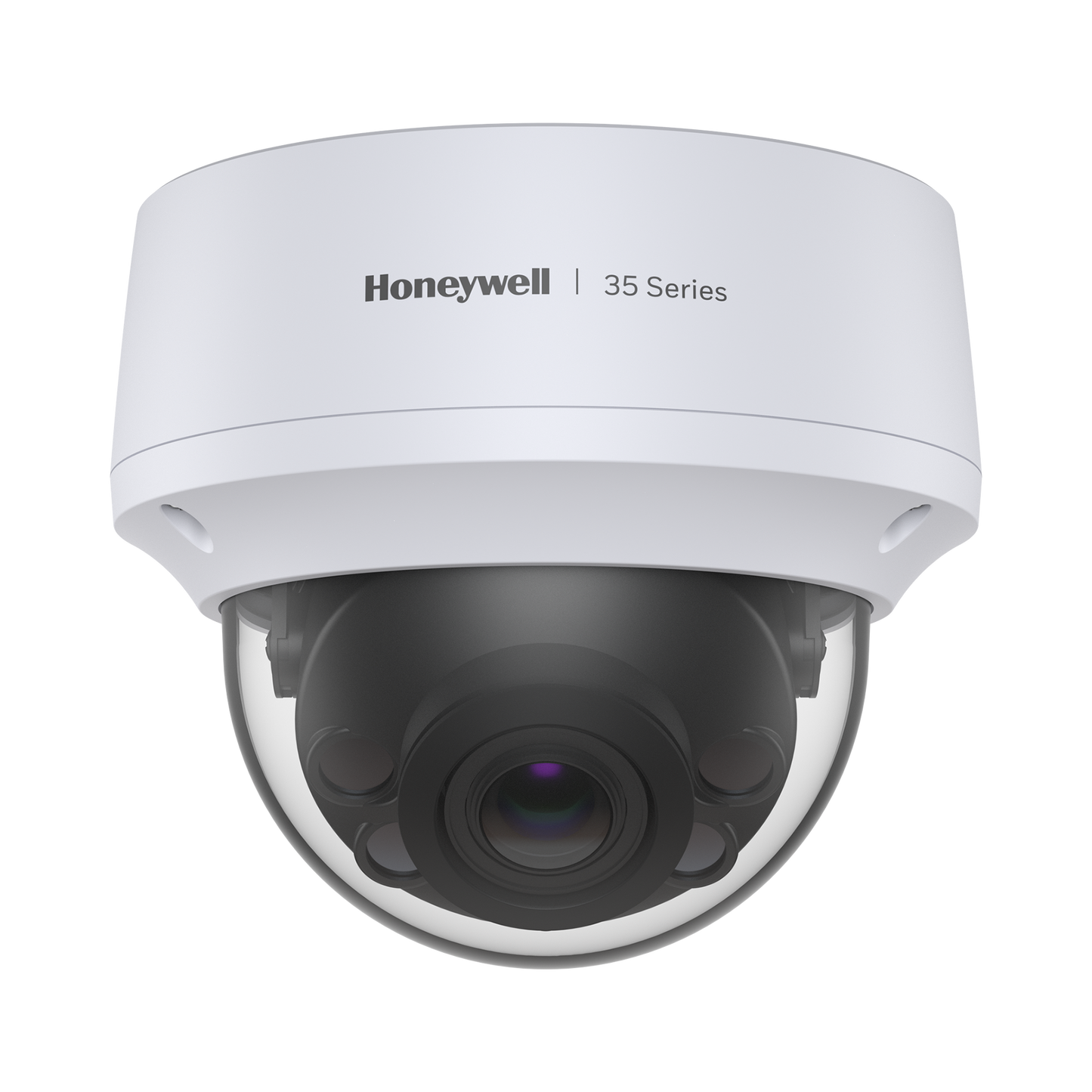 Domo IP 5 Megapixel / Lente Mot. 2.7 a 13.5 mm / 50 mts IR / Ultra Baja Iluminación /  NDAA / ONVIF /  IP67 / IK10 / H.265 / IA (Filtro de Humanos y Vehiculos) / Merodeo / Conteo de Personas / PoE / Audio y Alarmas I/O / Serie 35
