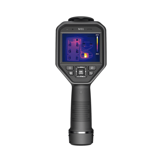 M31 - Cámara Termográfica Portátil Dual / Lente Térmico 9.7 mm (384 x 288) / Lente Óptico (8 Megapixel) / WiFi / IP54 / Ranura MicroSD hasta 64 Gb  / Hasta 5 Horas de Funcionamiento Continuo