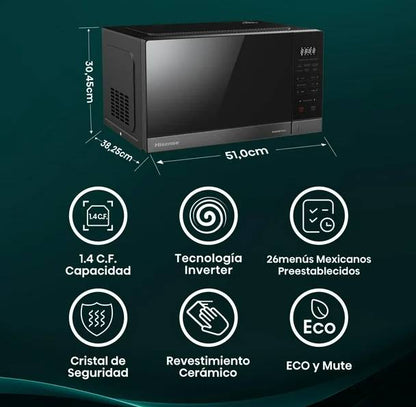 Microondas Hisense HMMS3411DSV - Vista 4