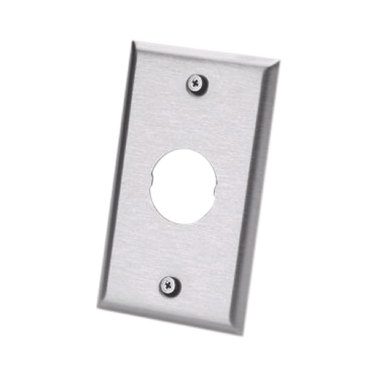 Placa de Pared IndustrialNet?, Para 1 Conector Industrial, de Acero Inoxidable