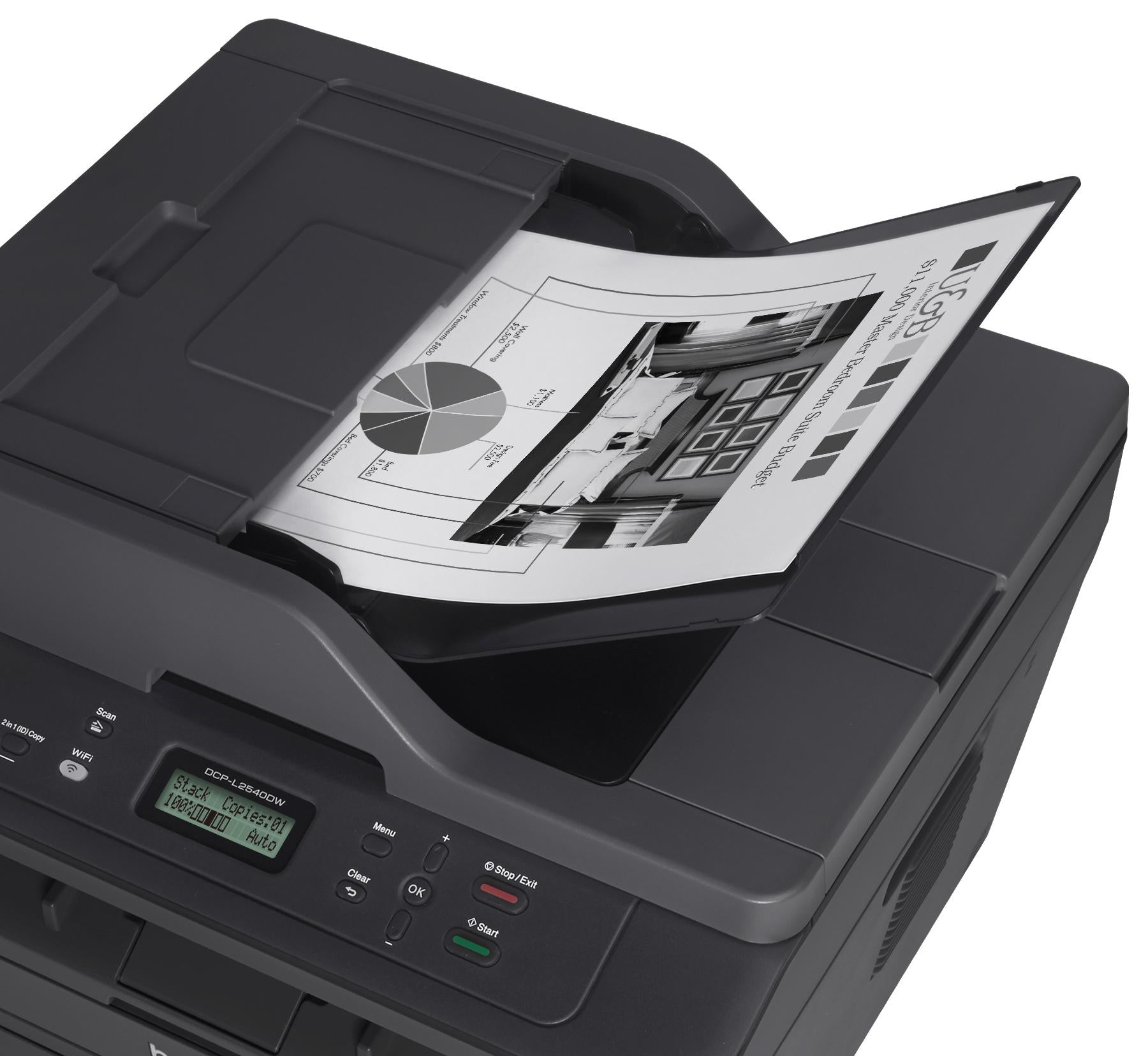 Impresora Multifuncional BROTHER DCPL2540DW - Vista 2