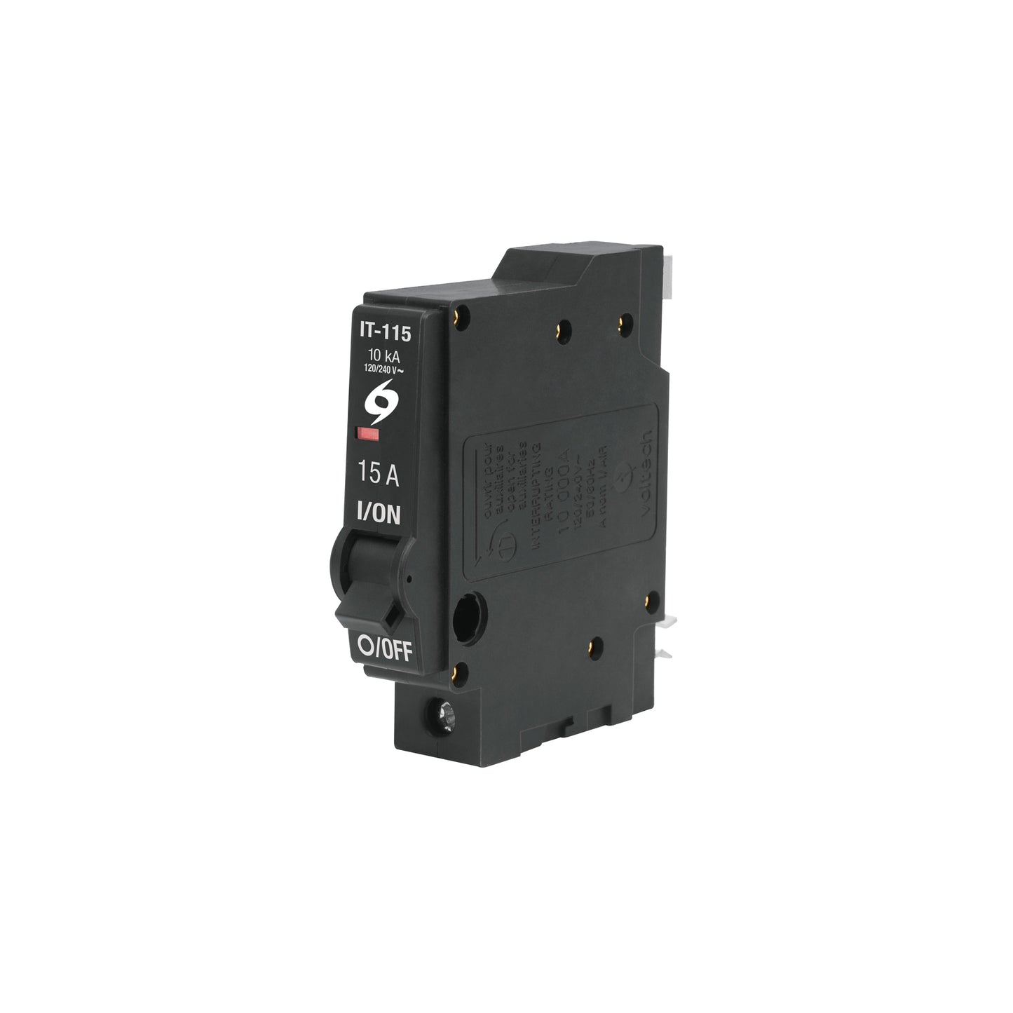 Interruptor de 1 polo 15A, enchufable, VOLTECK