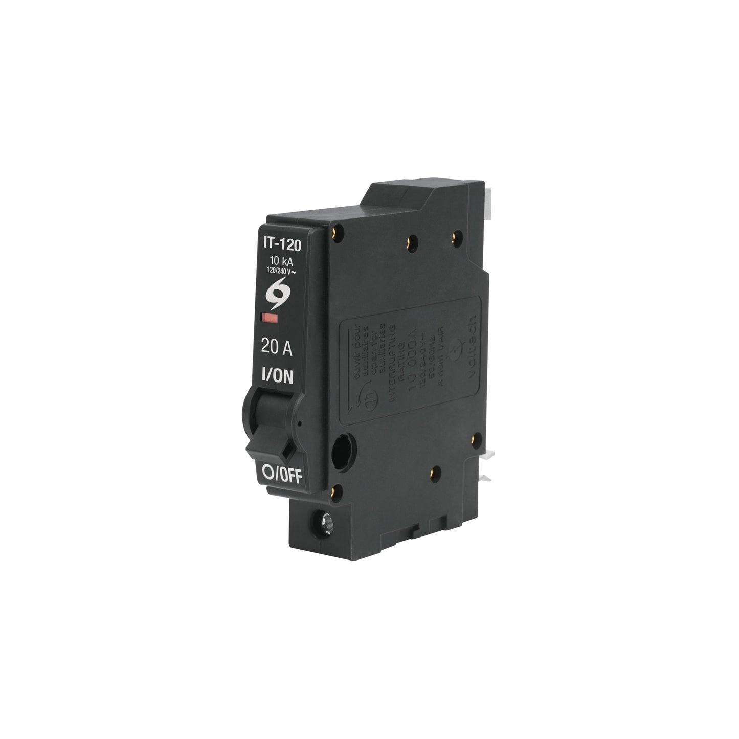 Interruptor de 1 polo 20A, enchufable, VOLTECK