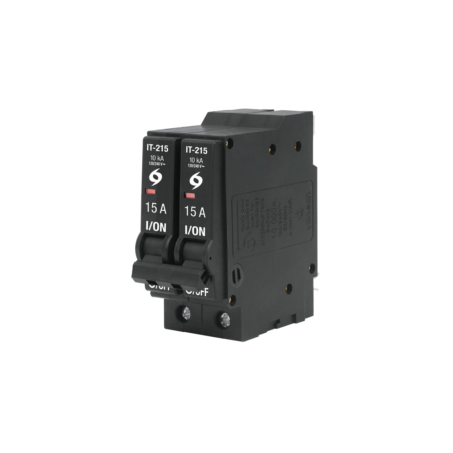 Interruptor de 2 polos 15A, enchufable, VOLTECK