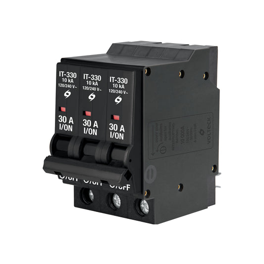 Interruptor de 3 polos 30A, enchufable, VOLTECK