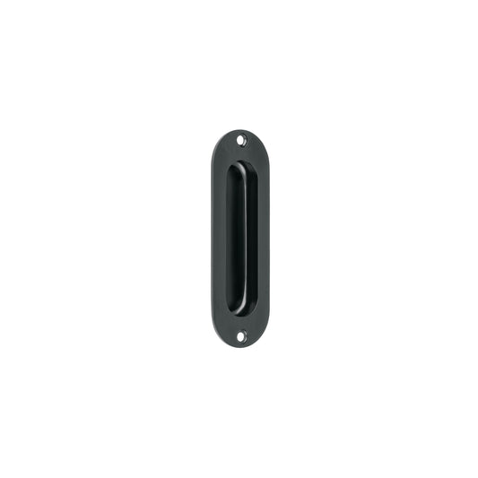 Jaladera de embutir ovalada acabado negro, HERMEX