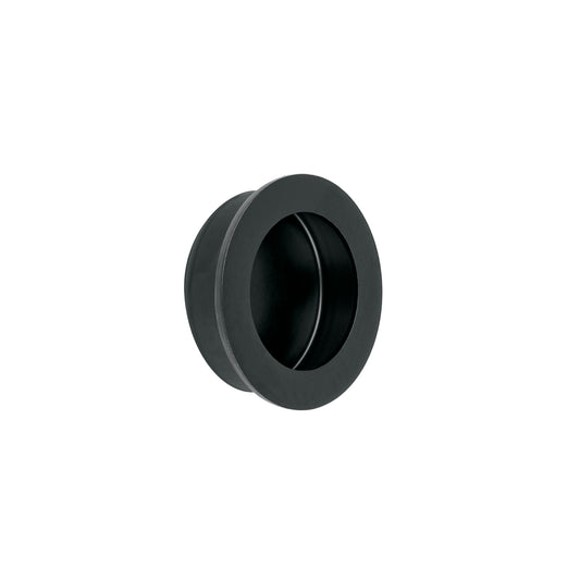 Jaladera de embutir circular No. 3 acabado negro