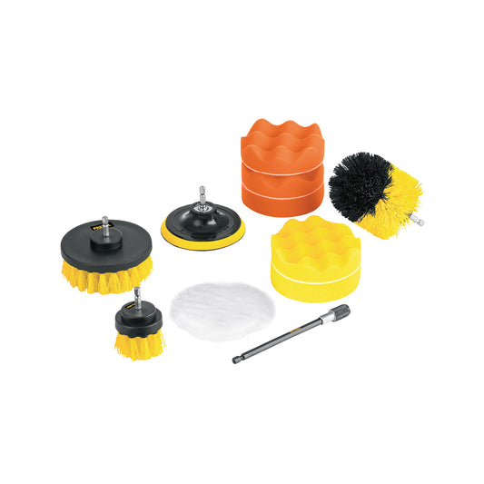 Juego 11 accesorios de limpieza y pulido p/taladro, Pretul