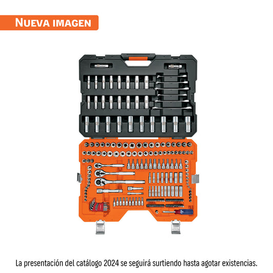 Juego 217 herramientas 1/4', 3/8' y 1/2' std y mm p/mecánico