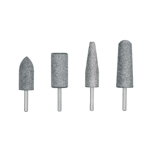 Juego de 4 piedras montadas zanco 1/4', acero inoxidable