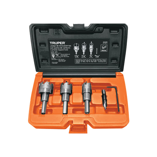 Juego de 3 brocasierras de carburo de tungsteno, Truper