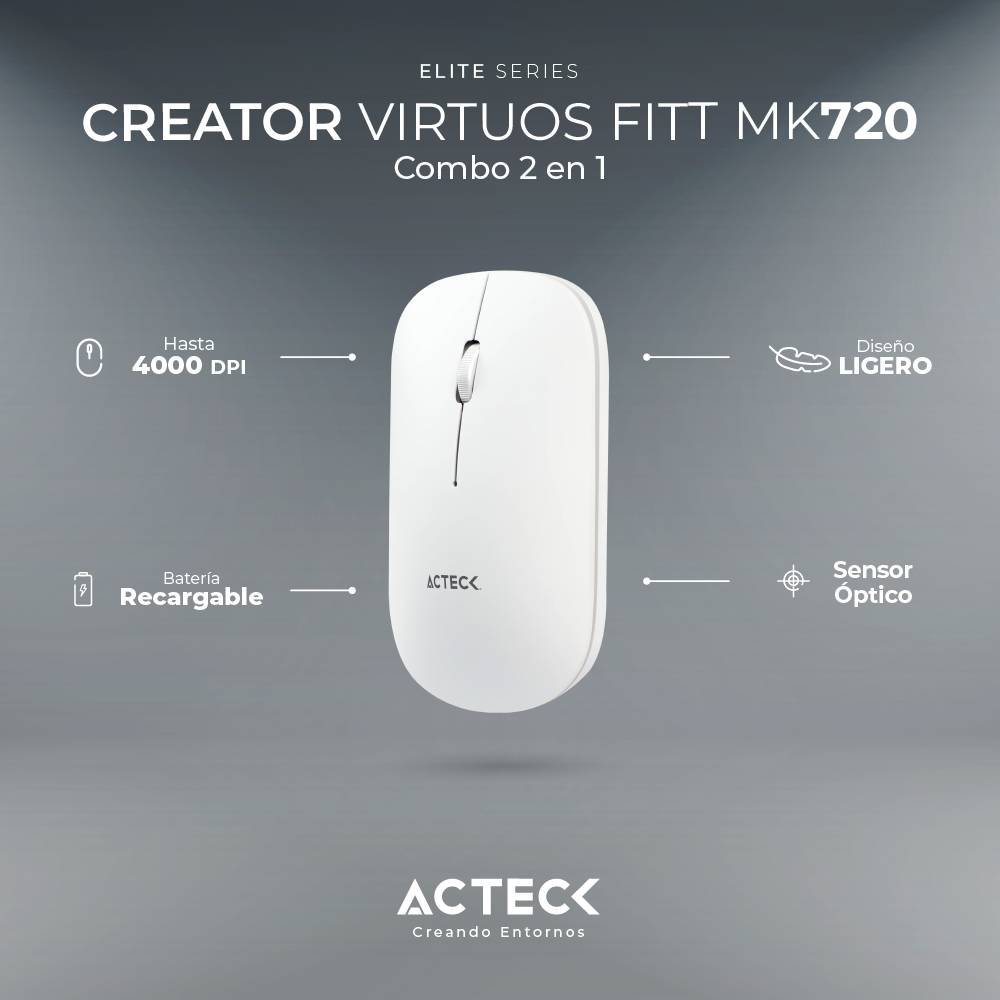Kit teclado y mouse ACTECK MK720 - Vista 3