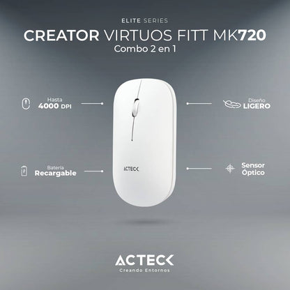 Kit teclado y mouse ACTECK MK720 - Vista 3