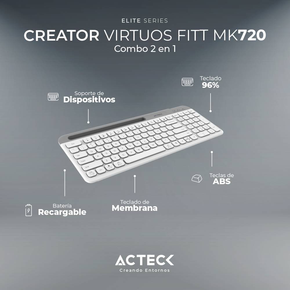 Kit teclado y mouse ACTECK MK720 - Vista 4