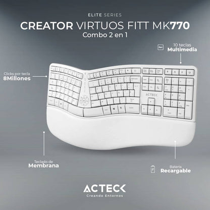 Kit Teclado y Mouse ACTECK MK770 - Vista 2