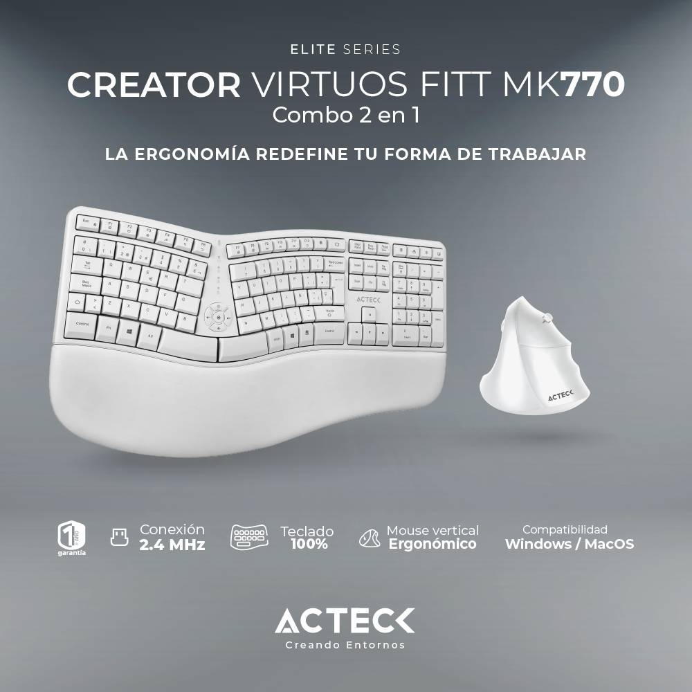 Kit Teclado y Mouse ACTECK MK770 - Vista 4
