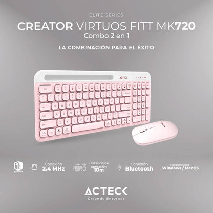 Kit teclado y mouse ACTECK MK720 - Vista 2
