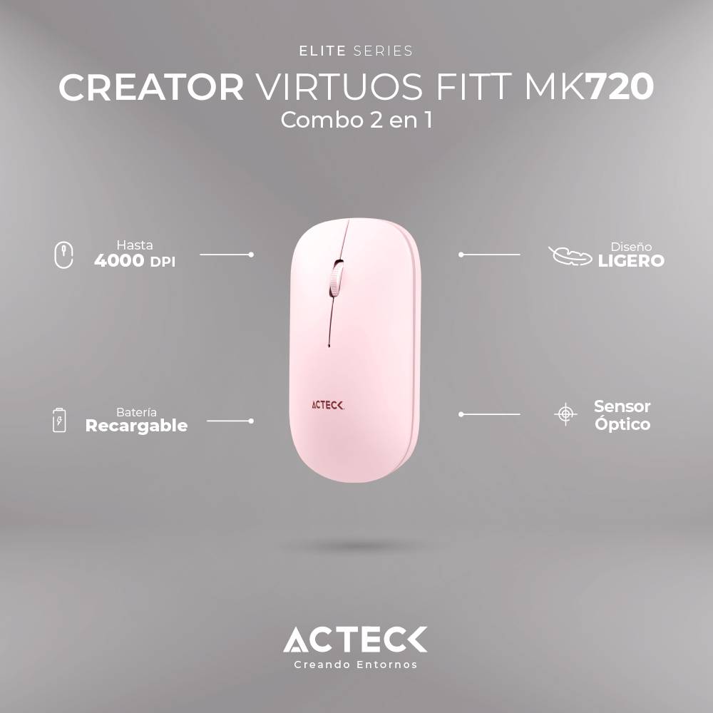 Kit teclado y mouse ACTECK MK720 - Vista 3
