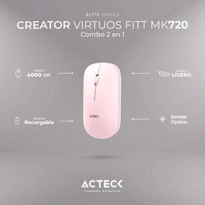 Kit teclado y mouse ACTECK MK720 - Vista 3