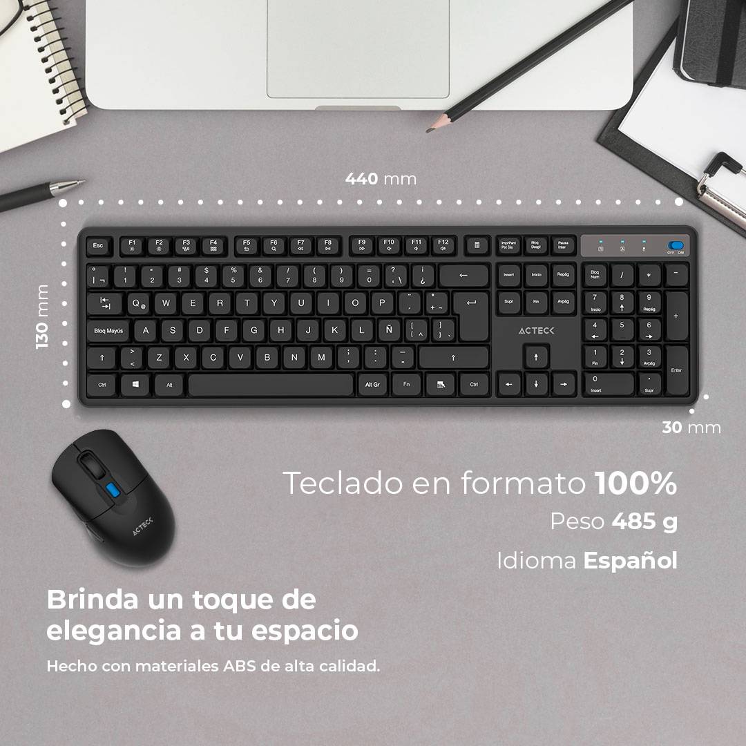 Kits para Teclado y Mouse ACTECK CREATOR SILENT PRO M474 - Vista 4