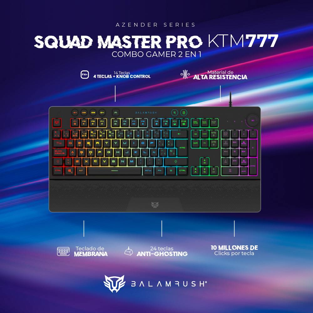Kit teclado y mouse Balam Rush KTM777 - Vista 3